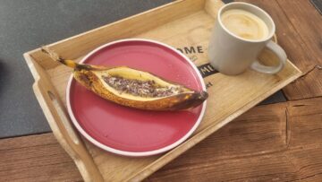 gegrillte Banane als Snack am Nachmittag