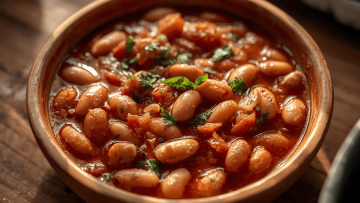 Bohnen in Tomatensoße