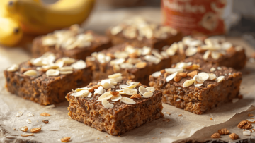 Bananen Porridge Schnitte