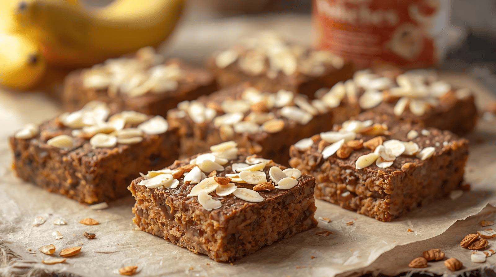 Bananen Porridge Schnitte