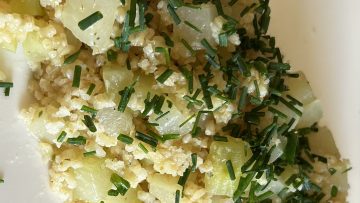 gekeimter Reis mit Kohlrabi