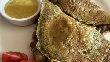 Pfannkuchen mit Champignons