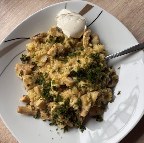 Champignon Hirsepfanne