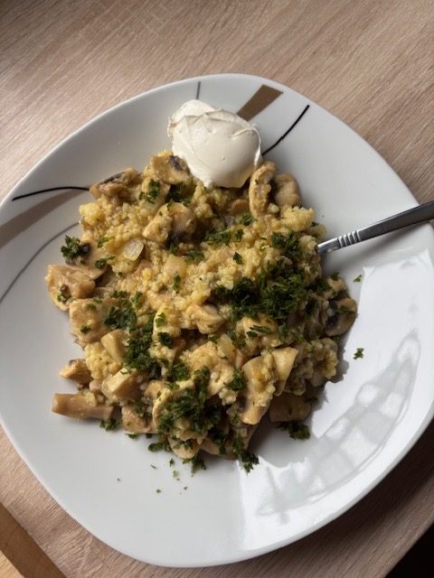 Champignon Hirsepfanne