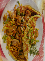 Linsen Kräuteromlette