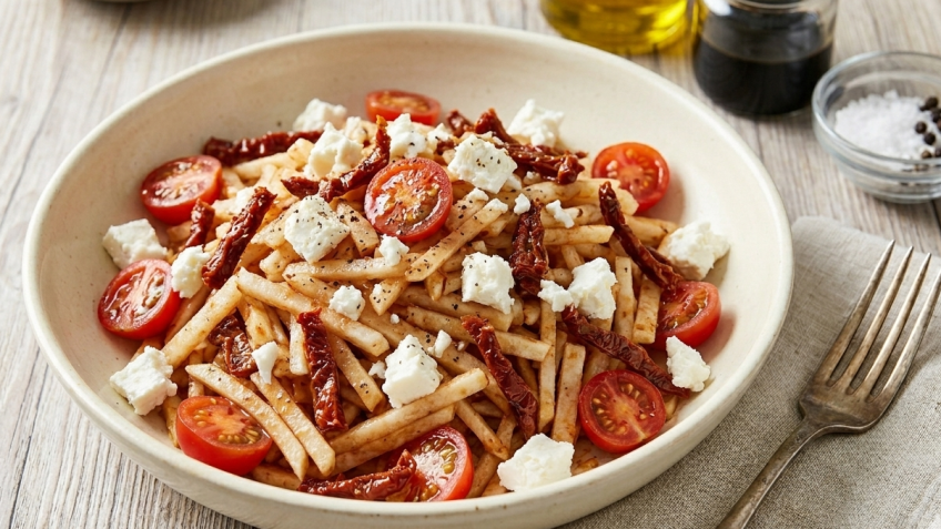 Mediterraner Nudelsalat