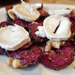 gebackene rote Bete mit Ziegenkäse