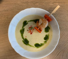 Selleriesuppe mit Gambas- Ralf