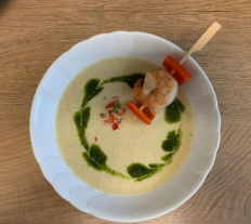 Selleriesuppe mit Gambas- Ralf