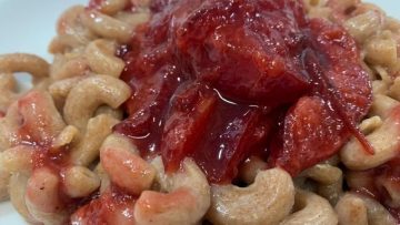 Vanille Nudeln mit Pflaum
