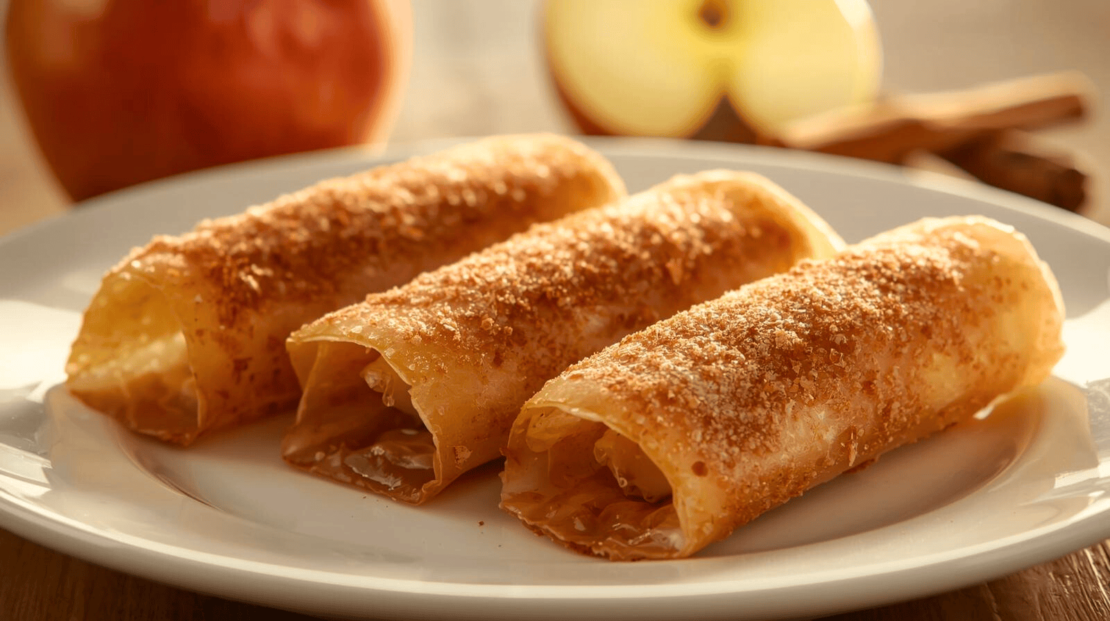 Apfeltaschen aus Reispapier