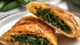 Bärlauch - Spinattaschen aus Reispapier