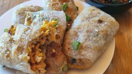 Tofu-Reispapiertaschen