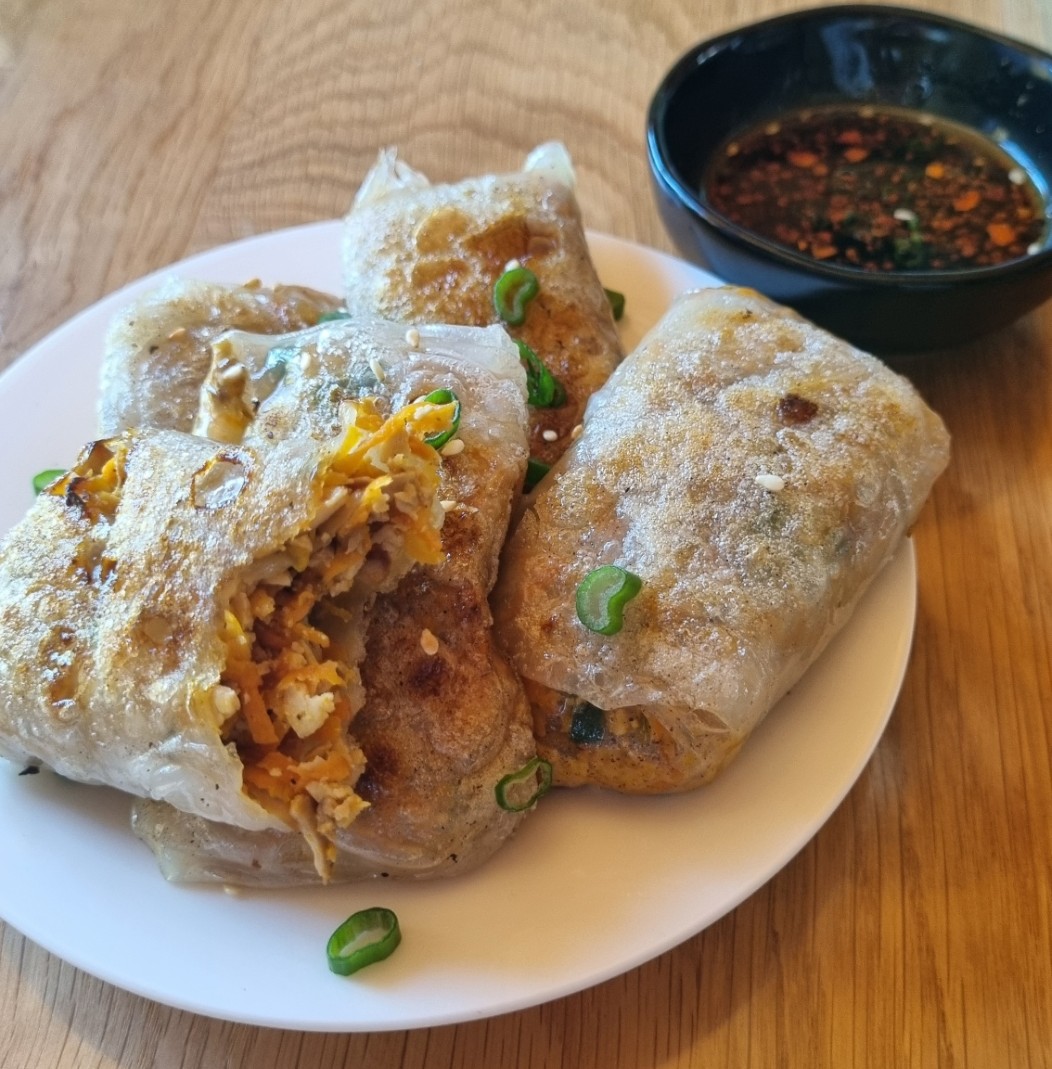 Tofu-Reispapiertaschen