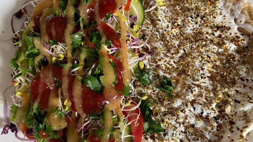gekeimter Haferflocken Wrap