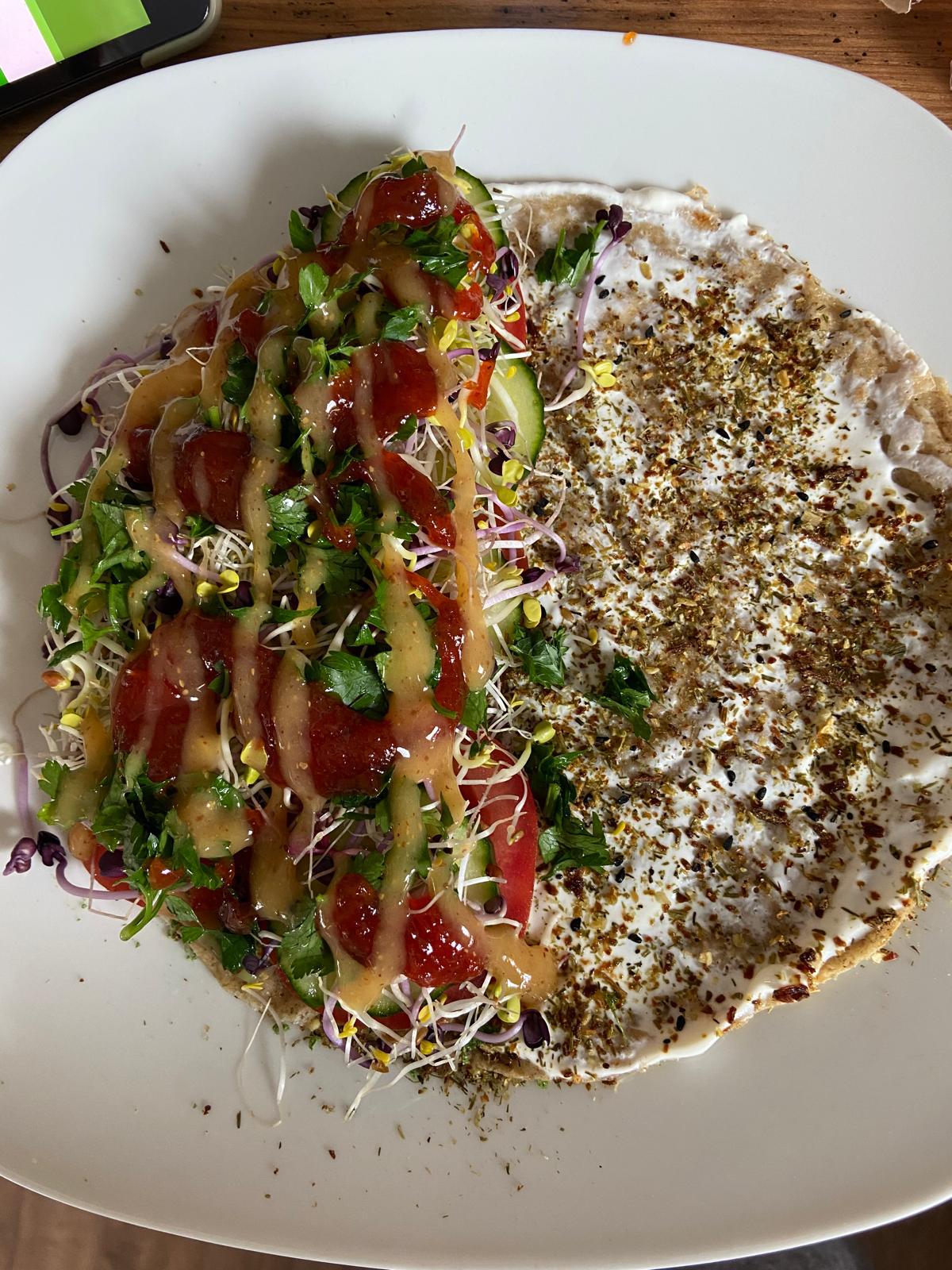 gekeimter Haferflocken Wrap