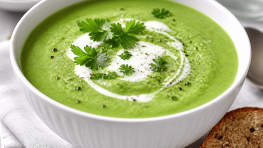 Vegane grüne Erbsensuppe aus TK Erbsen